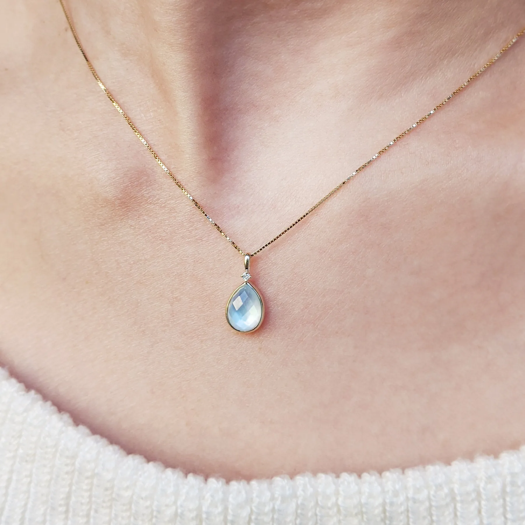10K Yellow Gold Drop Candy Necklace