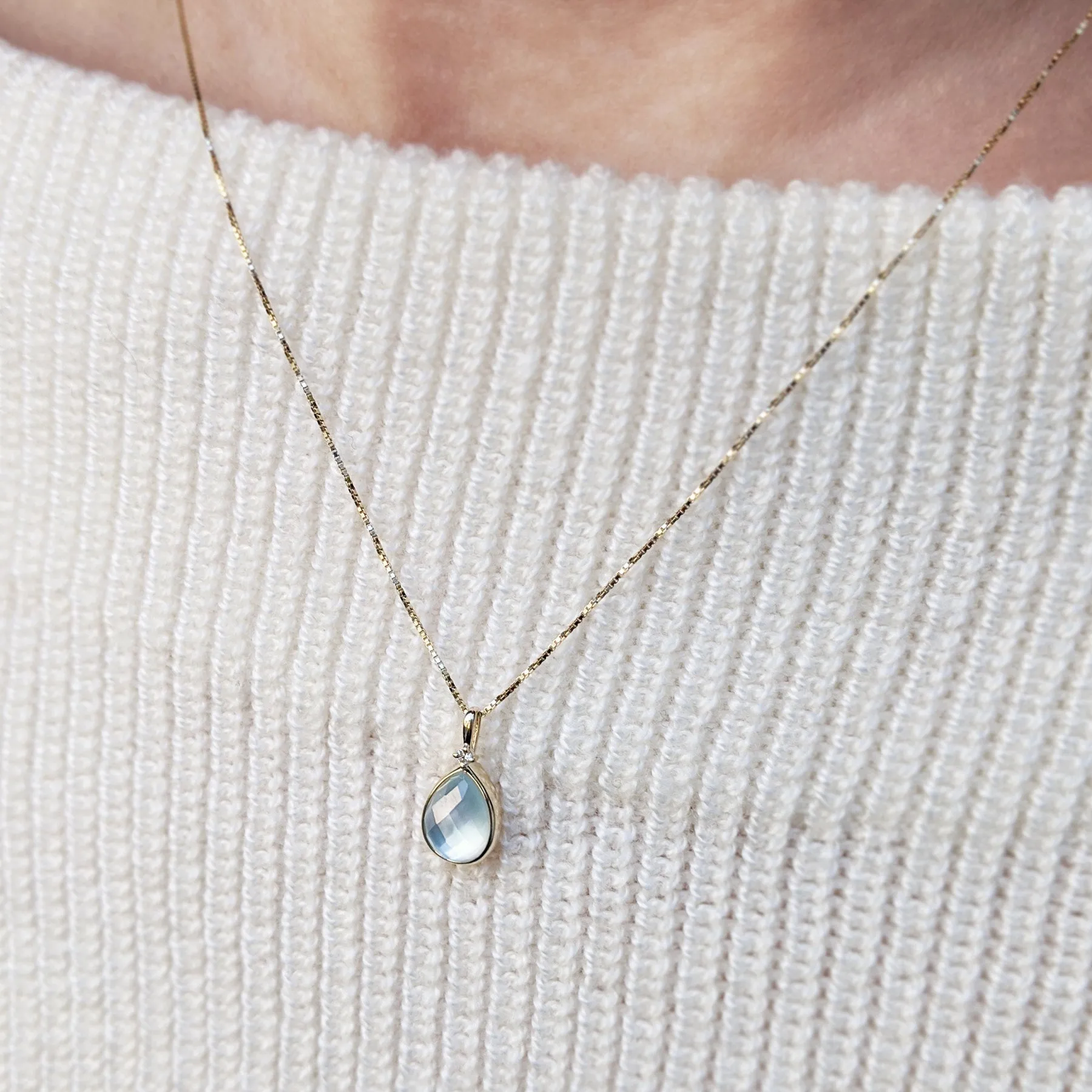 10K Yellow Gold Drop Candy Necklace
