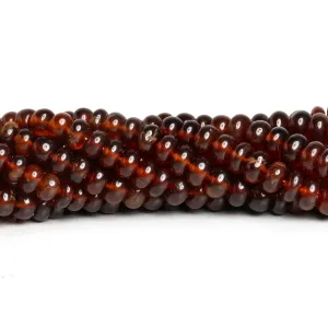 5-7mm Hessonite Garnet Plain Rondelles 15 inch 90 beads