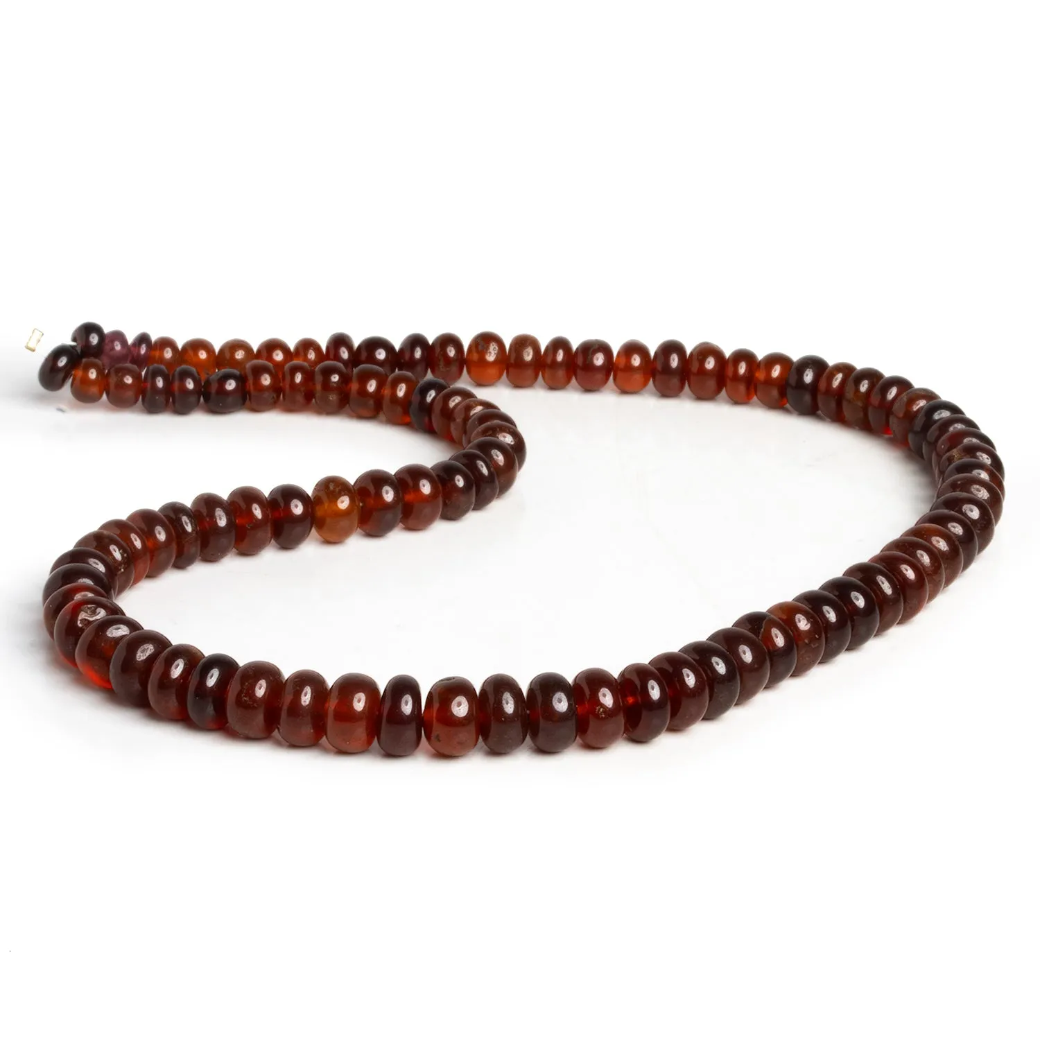 5-7mm Hessonite Garnet Plain Rondelles 15 inch 90 beads