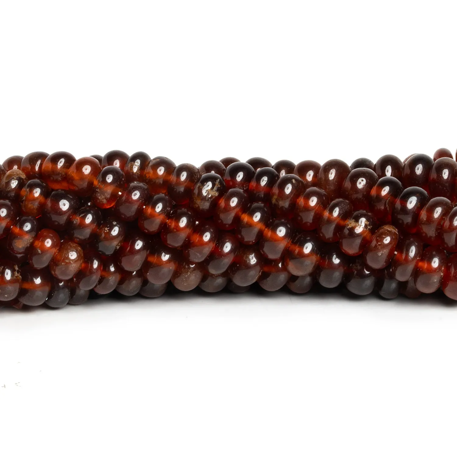 5-7mm Hessonite Garnet Plain Rondelles 15 inch 90 beads