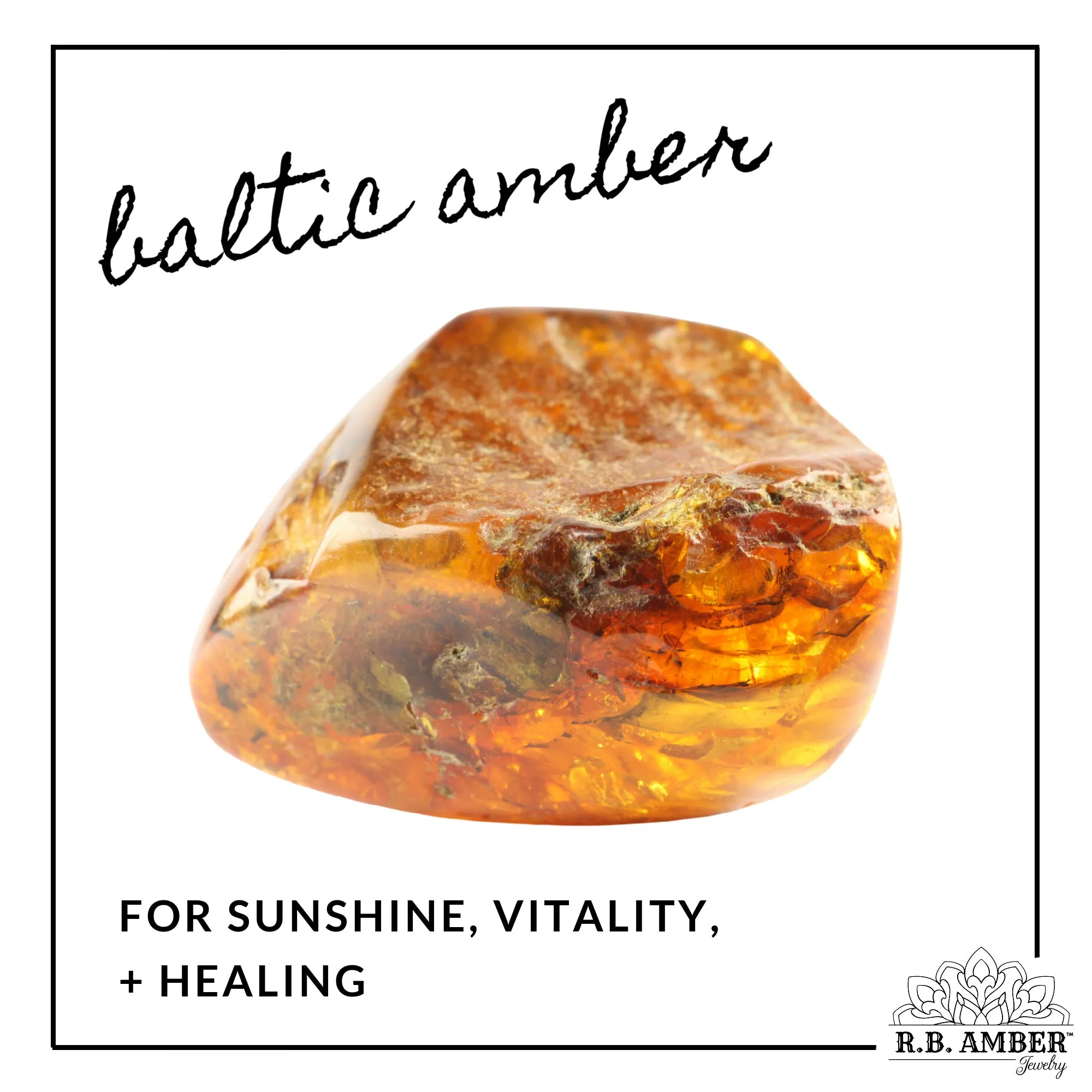 Cognac Baltic Amber Stud Earrings
