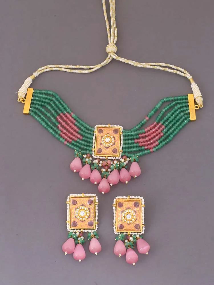 Coral Aarchi Jewellery Set