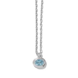 Greco Mini Necklace, Blue Topaz, Silver