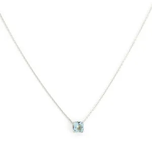 Kara Necklace, Blue Topaz, Silver