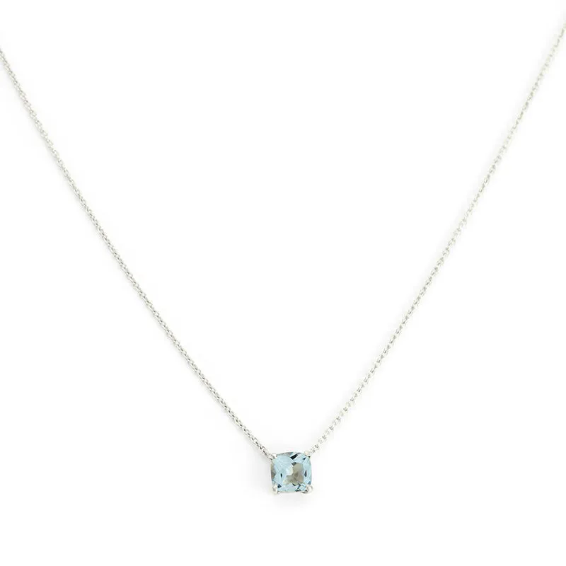 Kara Necklace, Blue Topaz, Silver
