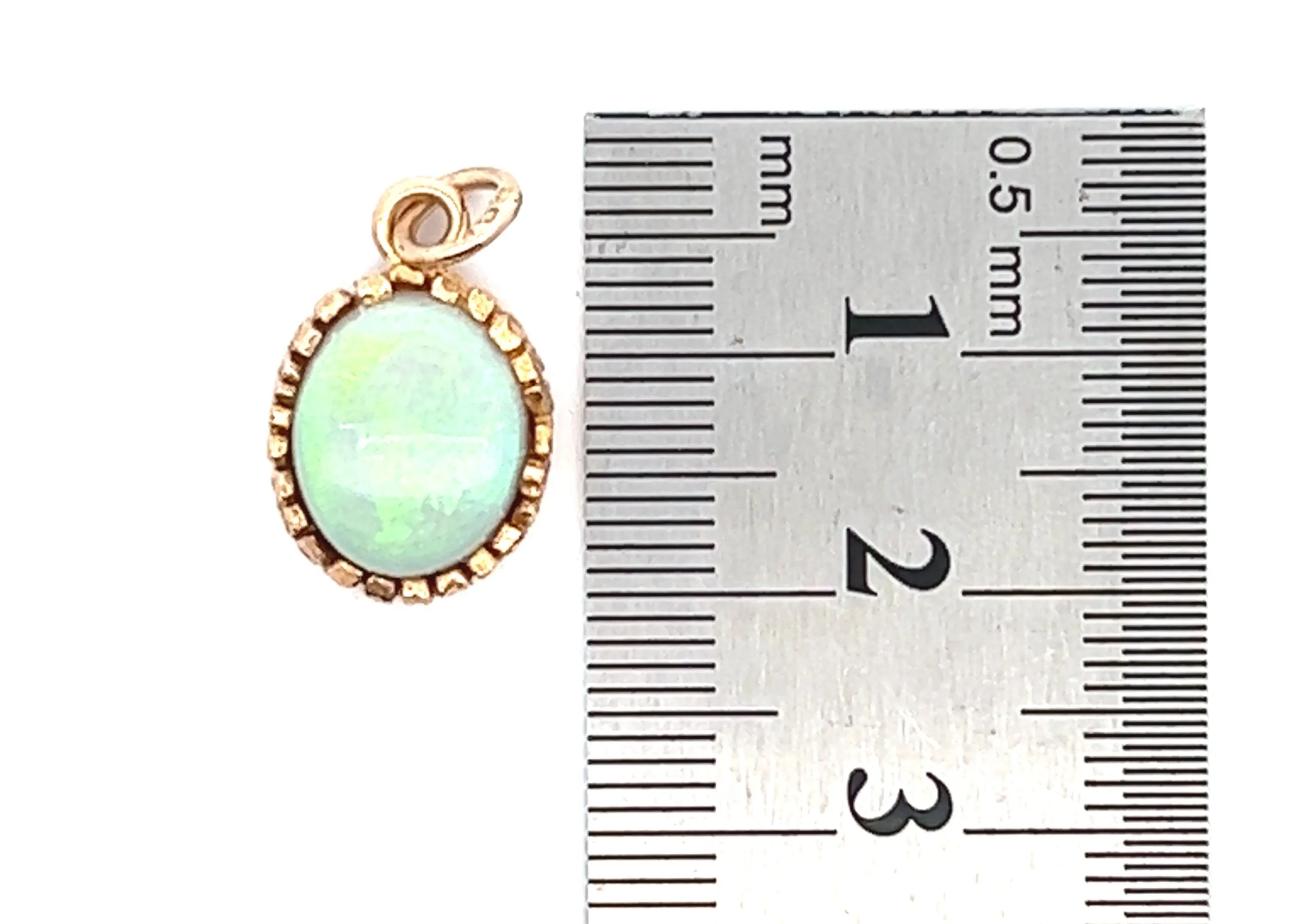 Light Opal & Yellow Gold Pendant