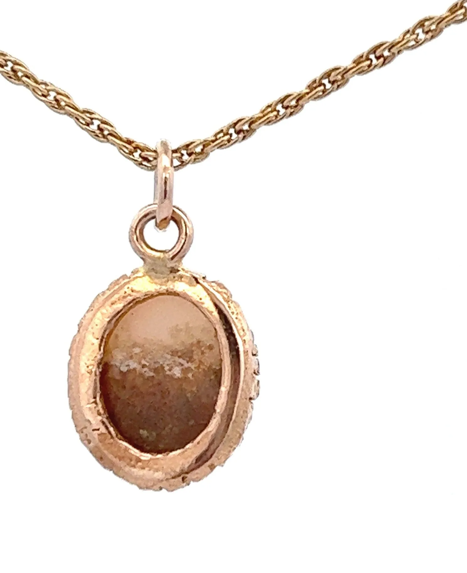 Light Opal & Yellow Gold Pendant