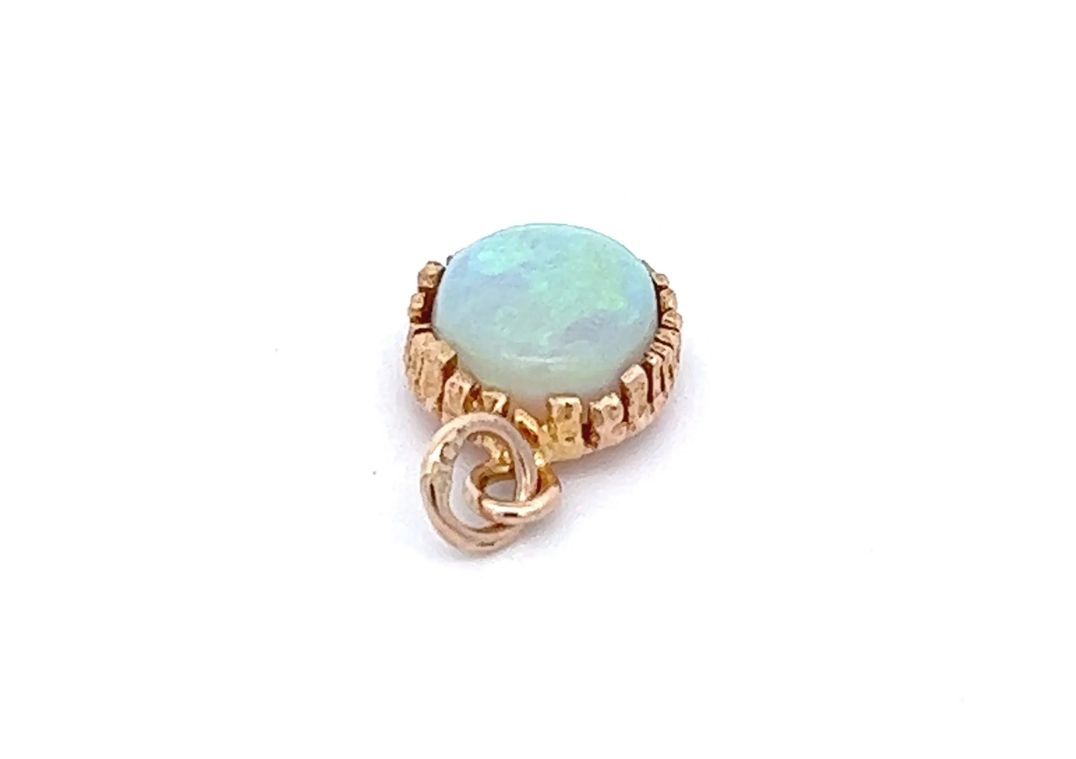 Light Opal & Yellow Gold Pendant