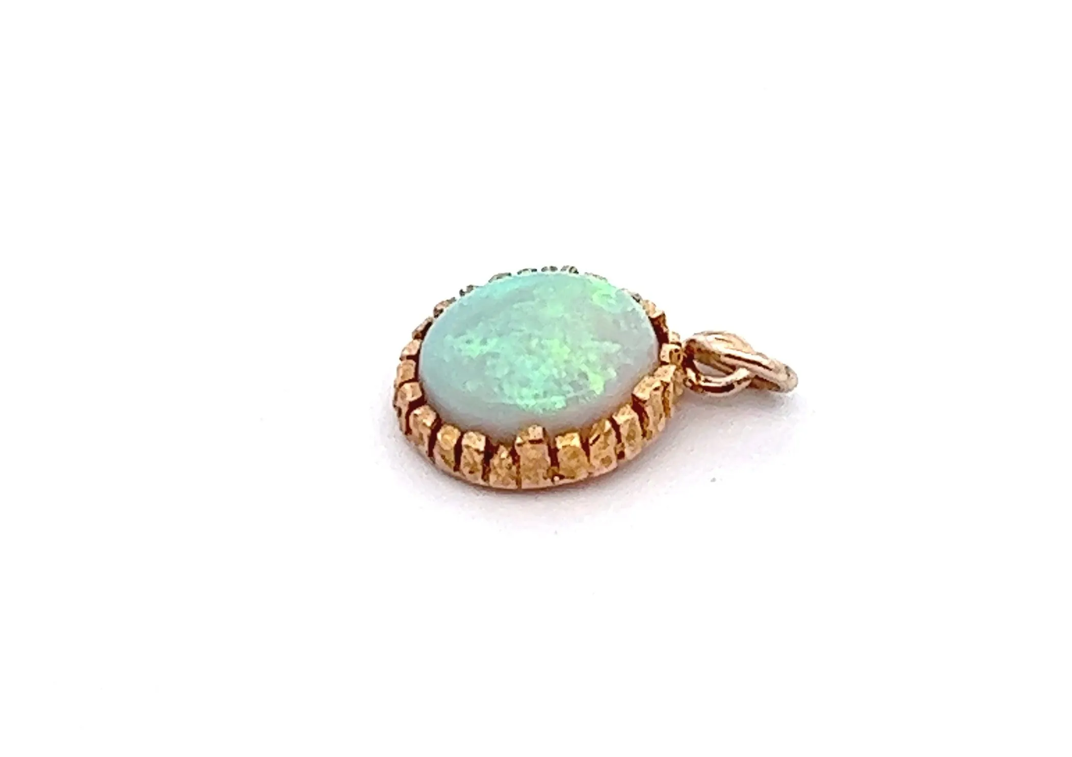 Light Opal & Yellow Gold Pendant
