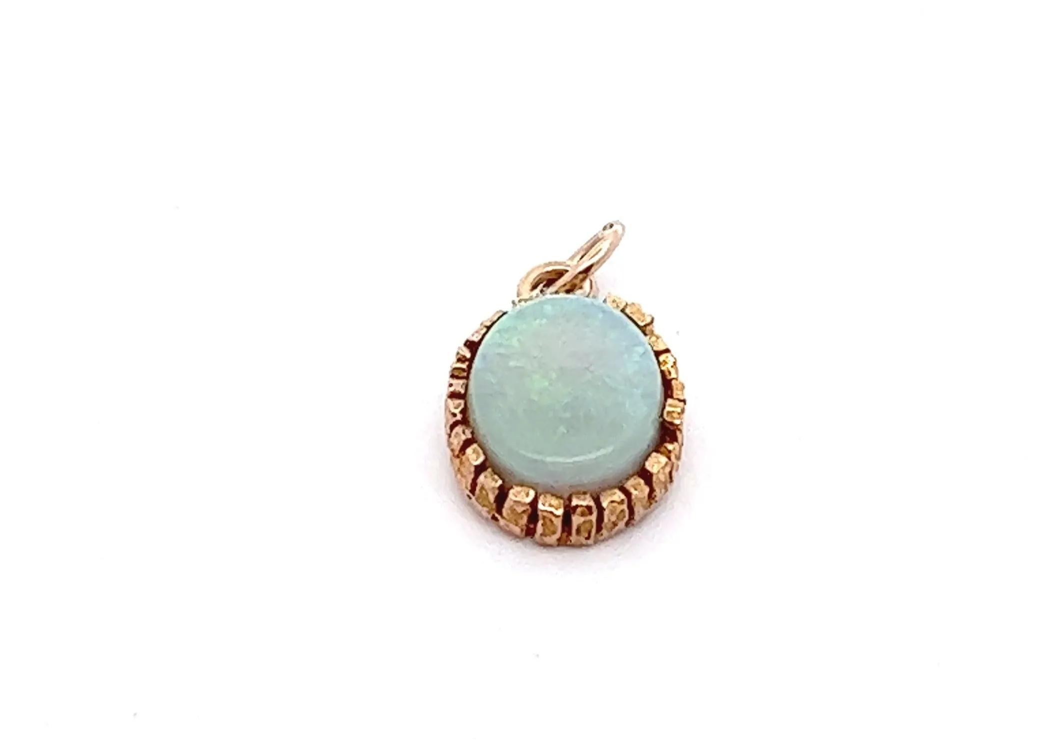Light Opal & Yellow Gold Pendant