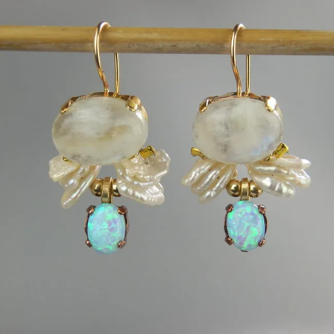 Moonstone Butterfly Earrings