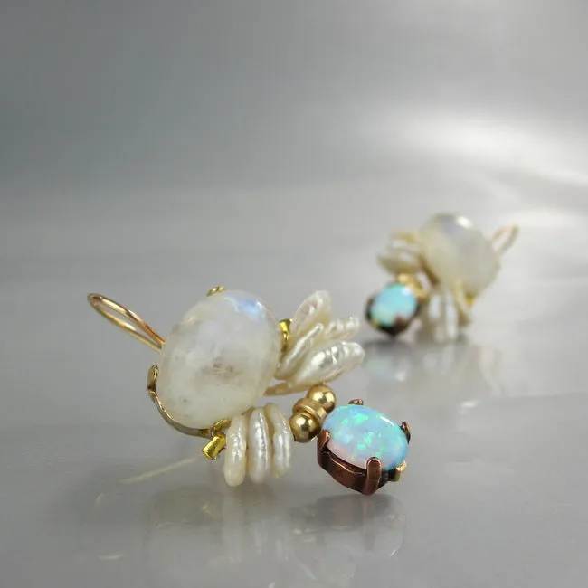 Moonstone Butterfly Earrings