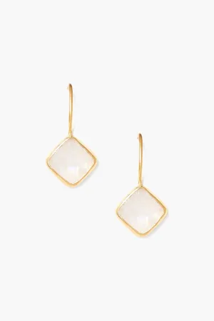Moonstone Gold Cliff Earrings