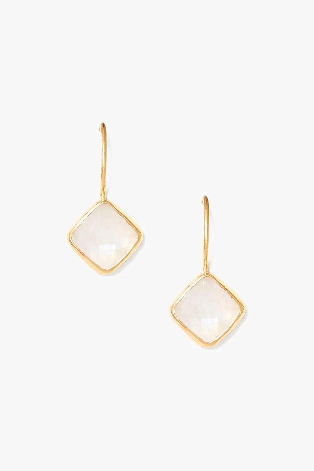 Moonstone Gold Cliff Earrings