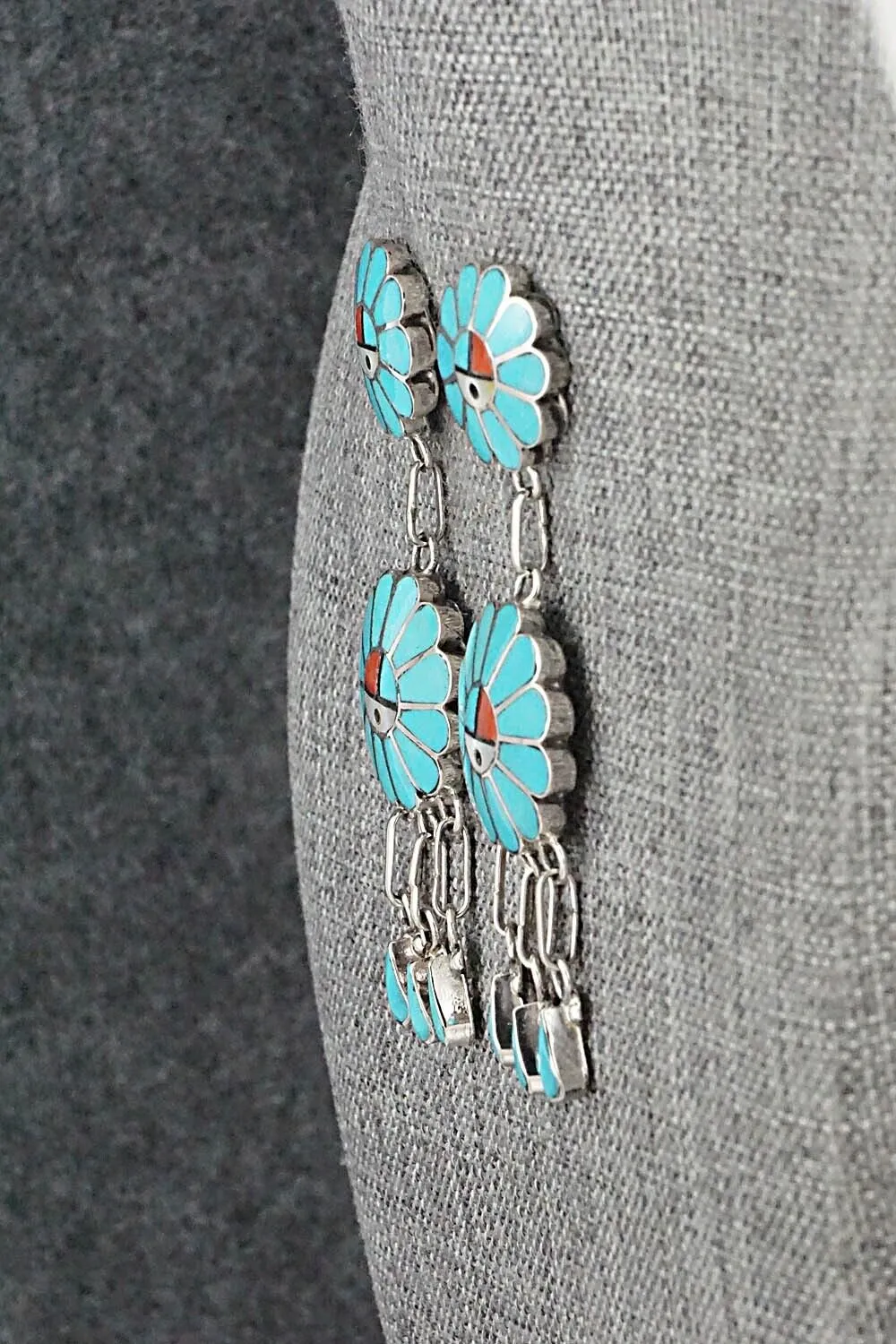 Multi-Stone & Sterling Silver Earrings - Burdain Soseeah
