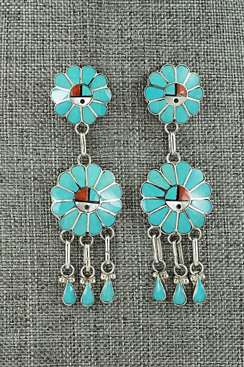 Multi-Stone & Sterling Silver Earrings - Burdain Soseeah