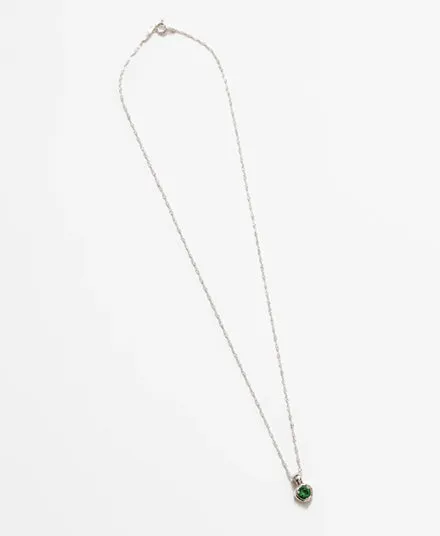 Nina Necklace in Green and Sterling Silver