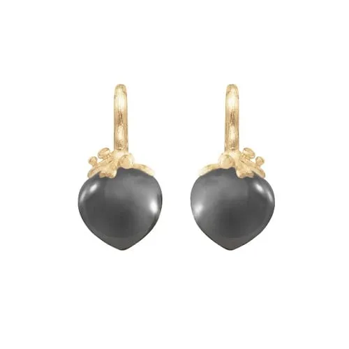 Ole Lynggaard Large Dew Drop Earrings Grey Moonstone