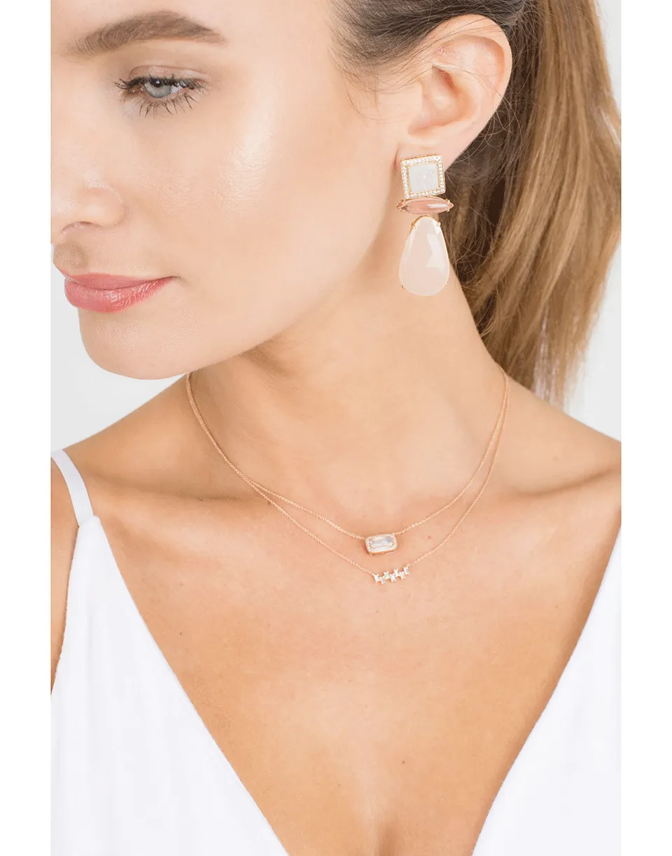 Opal And Moonstone Earrings
