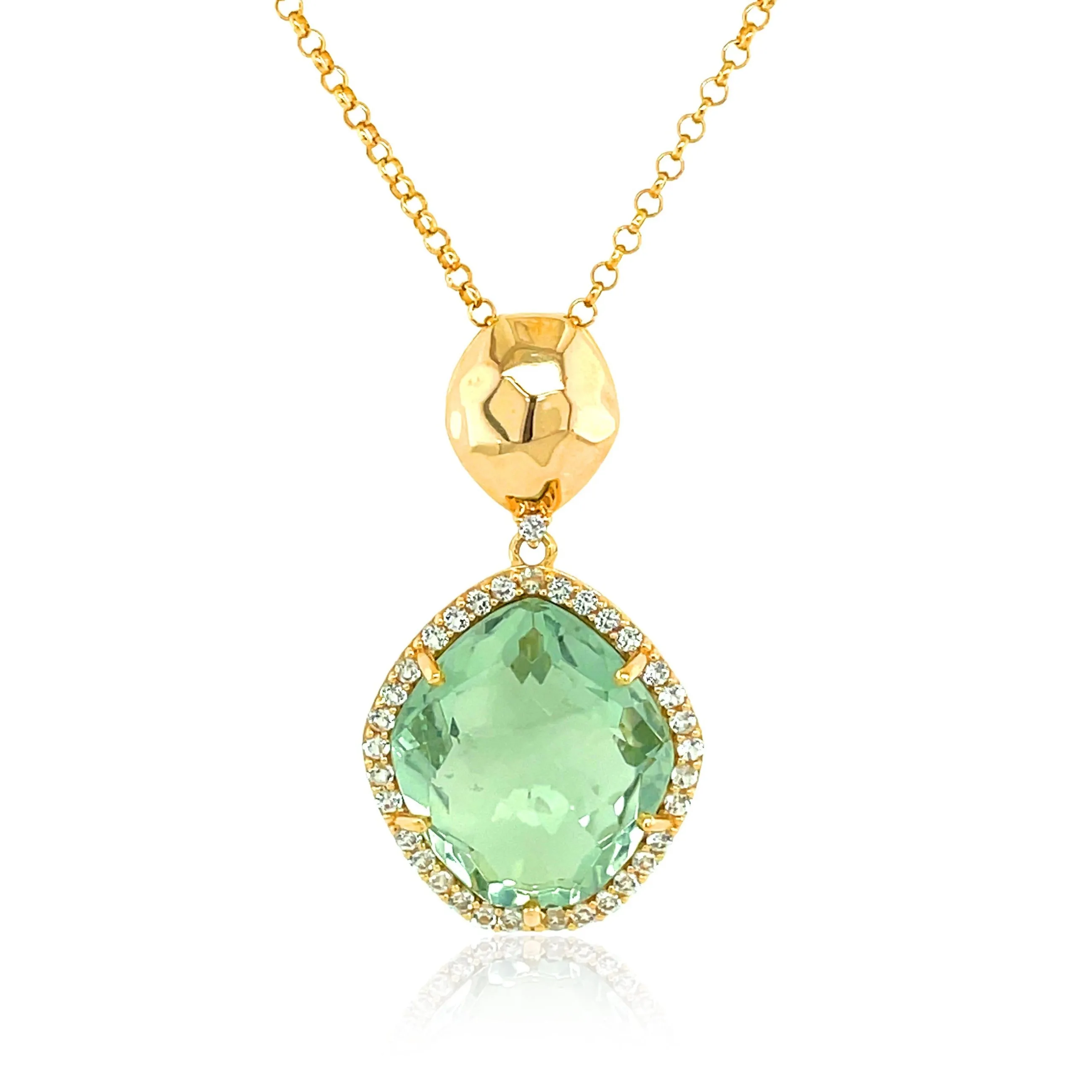 PANORAMA Necklace (1260) - Prasiolite /  YG