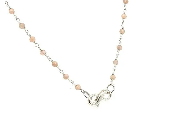 Peach Moonstone Rosary Chain