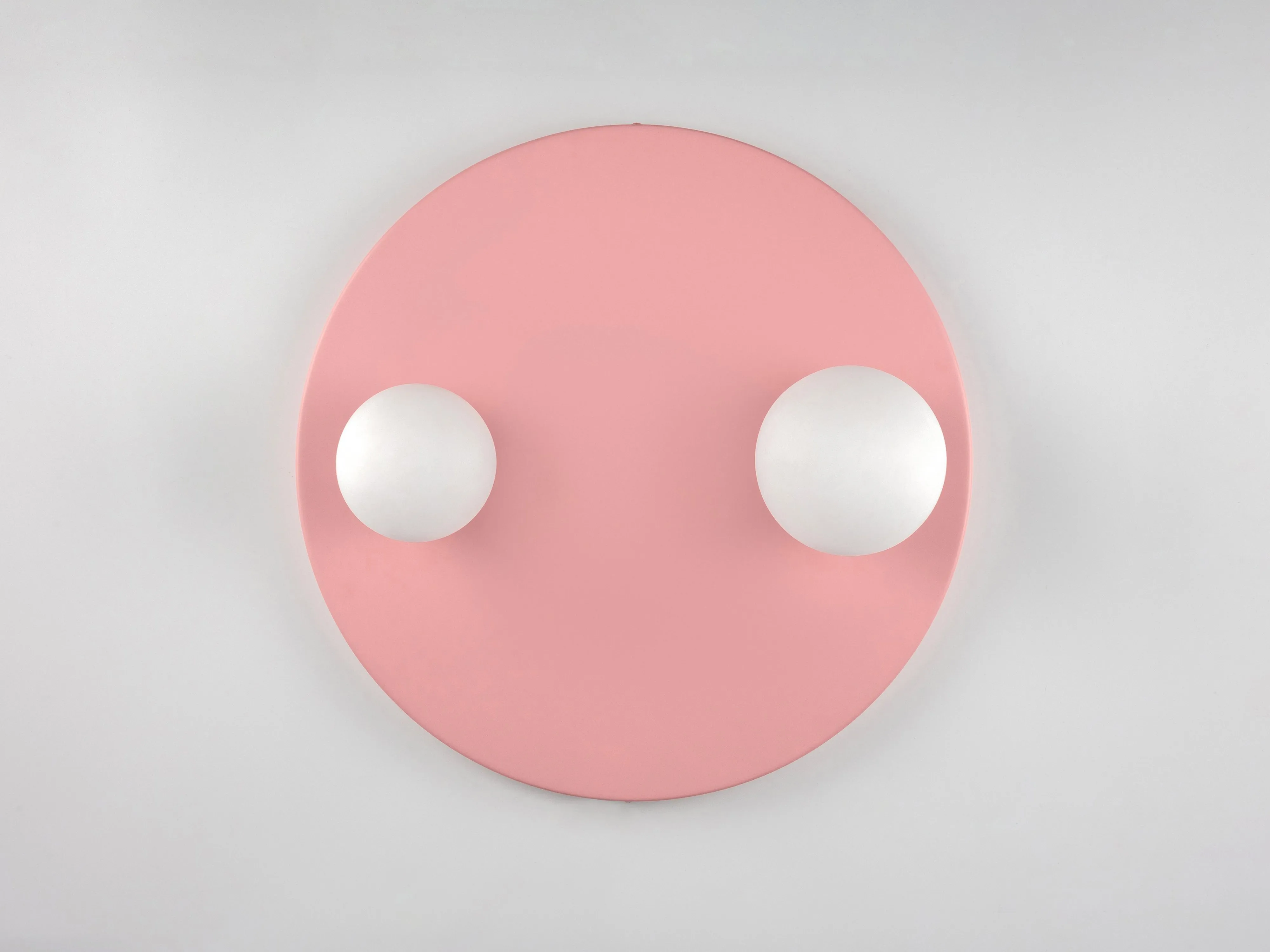Pink round flush ceiling light