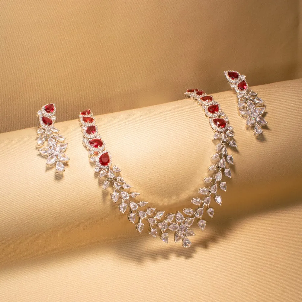 Sonora Necklace Set  - Ruby Red