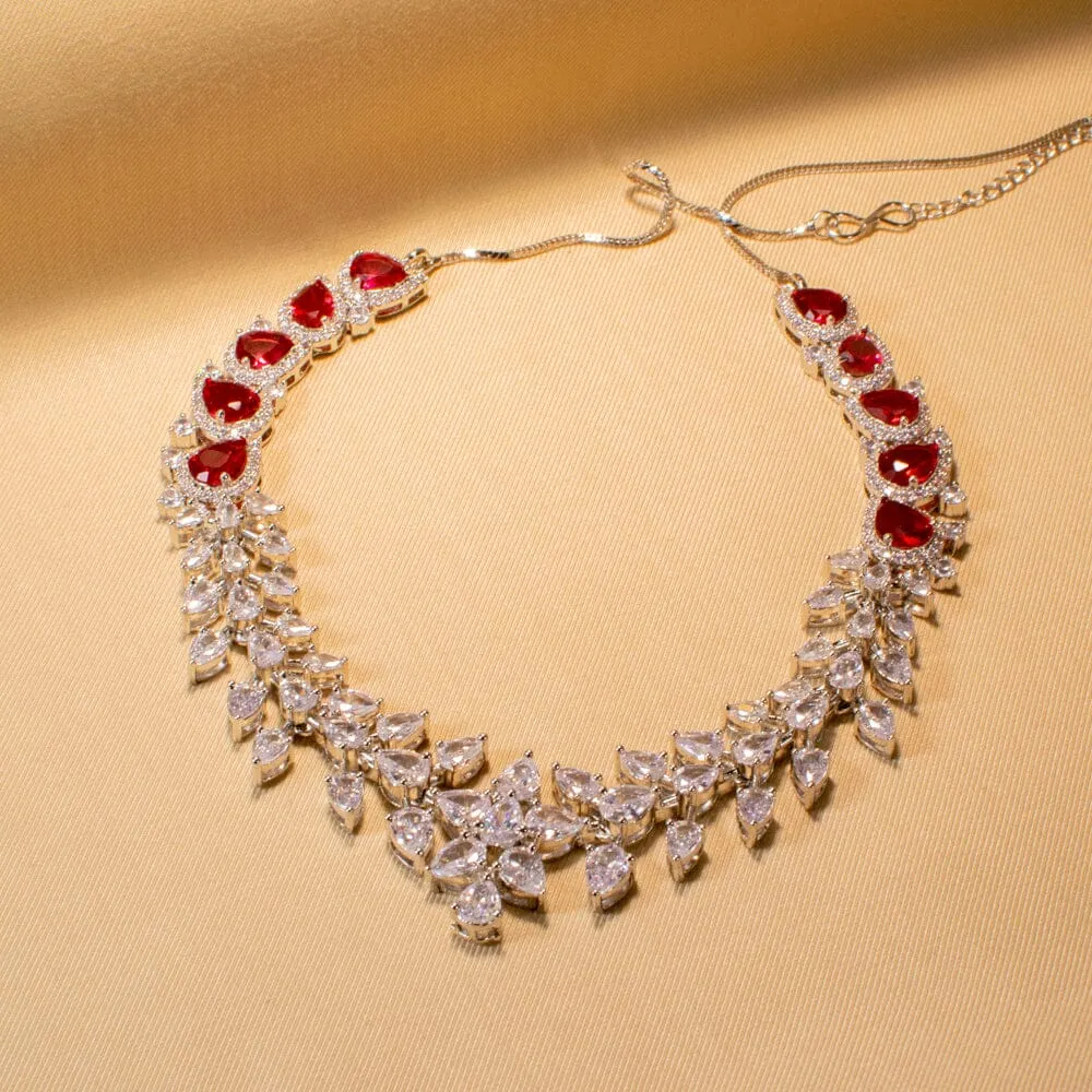 Sonora Necklace Set  - Ruby Red