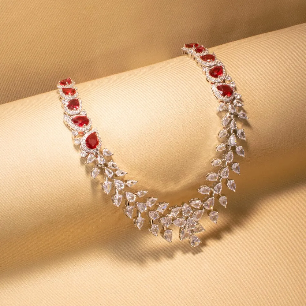 Sonora Necklace Set  - Ruby Red