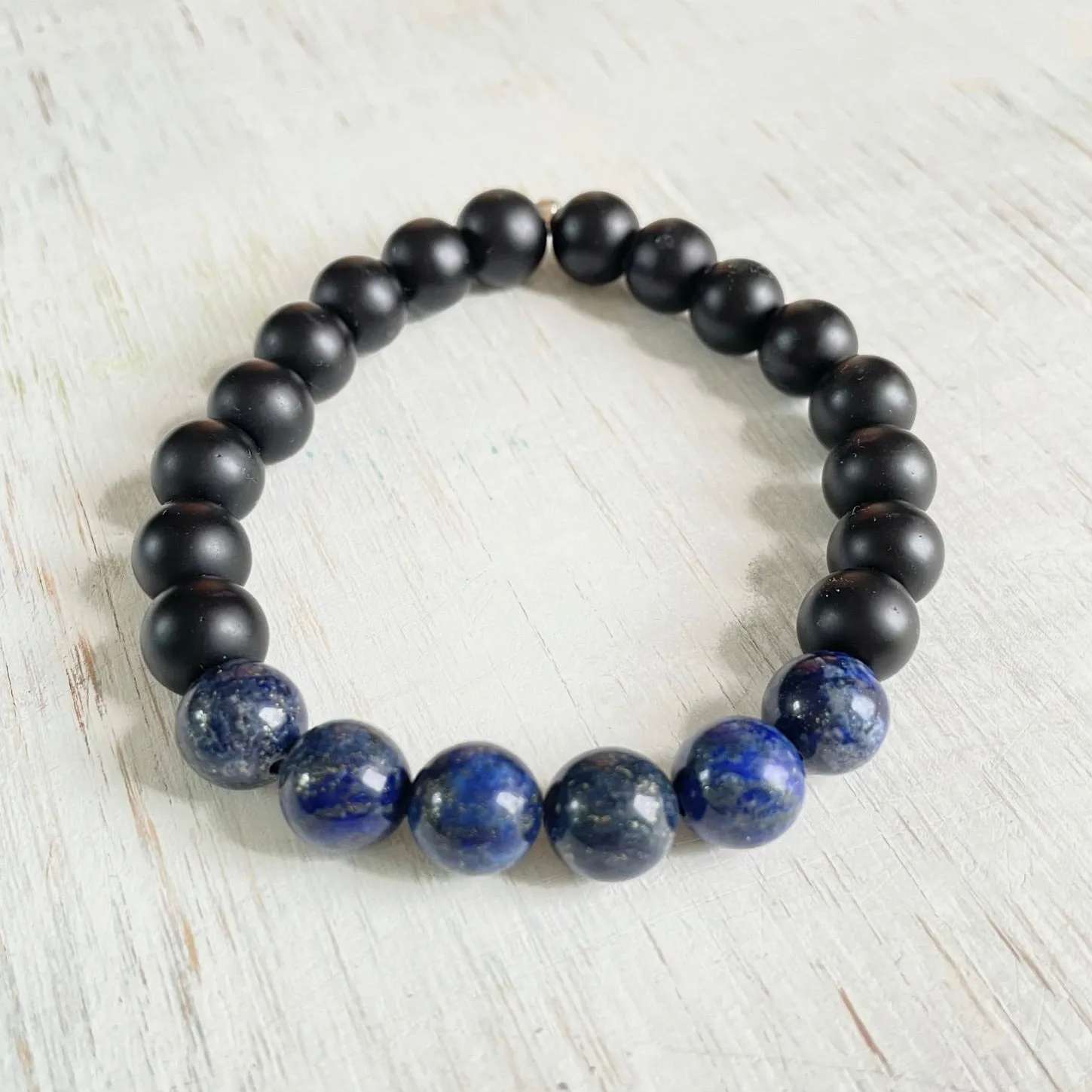 Truth of your Soul Lapis Lazuli & Onyx Menz ZEN Bracelet
