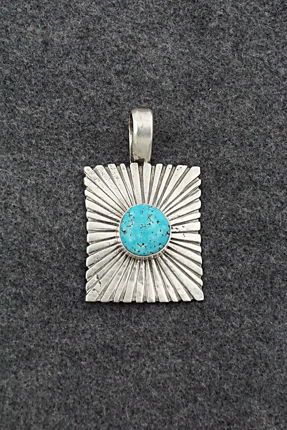 Turquoise & Sterling Silver Pendant - Cody Noble
