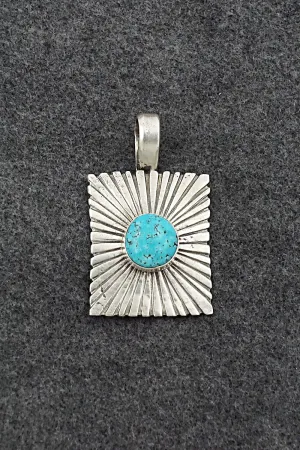 Turquoise & Sterling Silver Pendant - Cody Noble