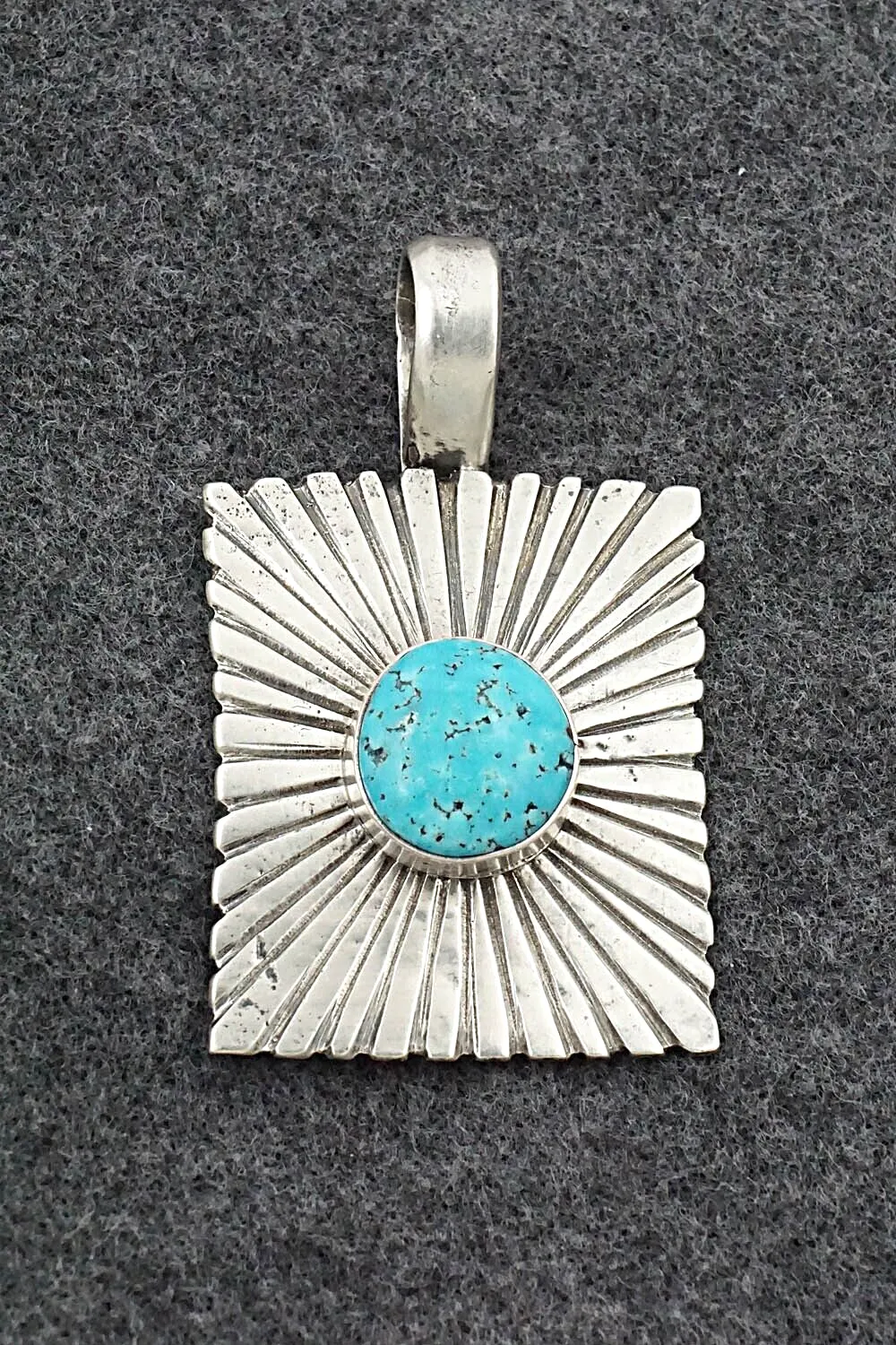 Turquoise & Sterling Silver Pendant - Cody Noble
