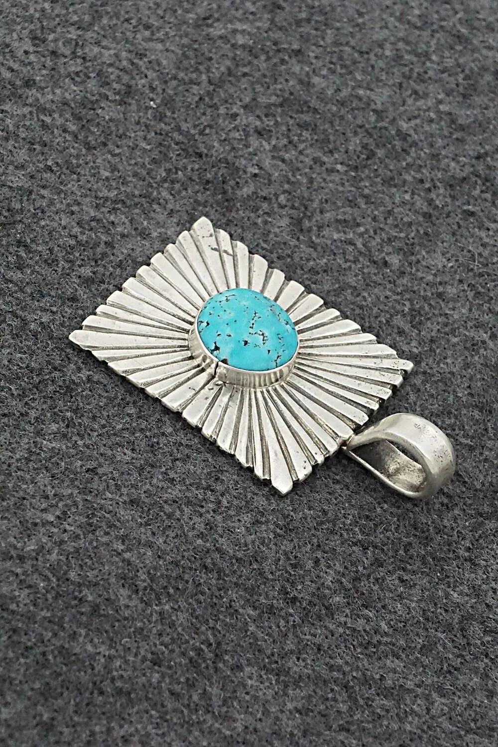 Turquoise & Sterling Silver Pendant - Cody Noble