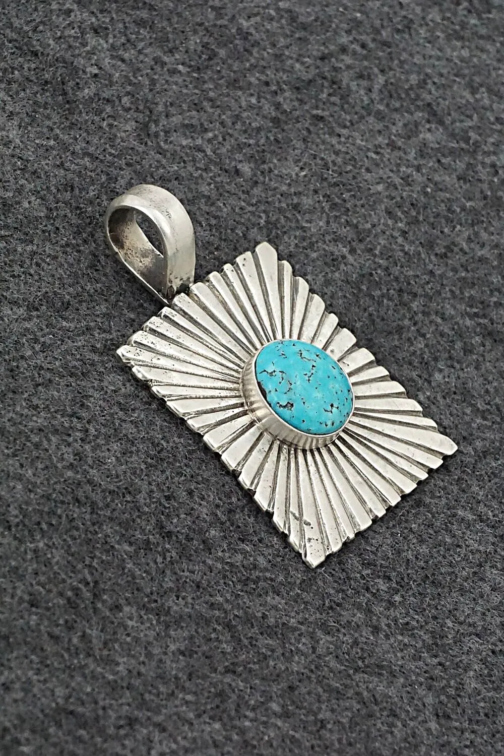 Turquoise & Sterling Silver Pendant - Cody Noble