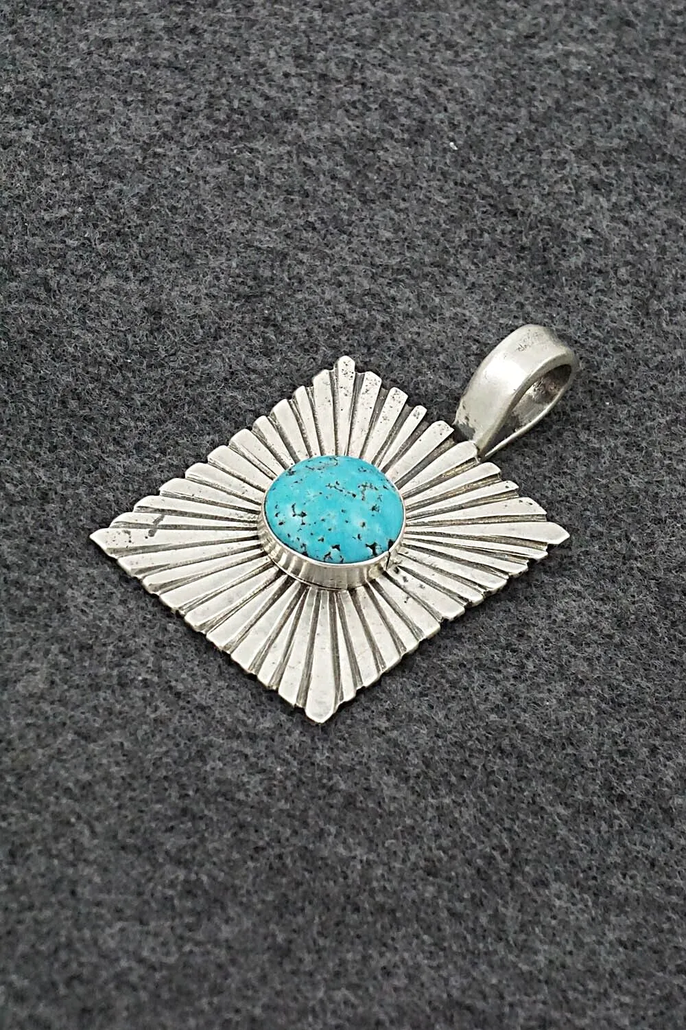 Turquoise & Sterling Silver Pendant - Cody Noble
