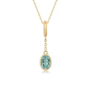Vortex Diamond Topaz Pendant Necklace