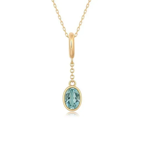 Vortex Diamond Topaz Pendant Necklace